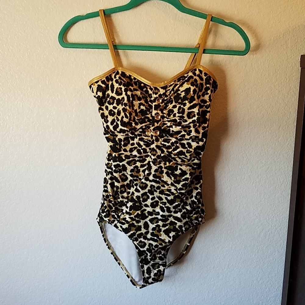 Lime Ricki Cheetah One Piece Swim